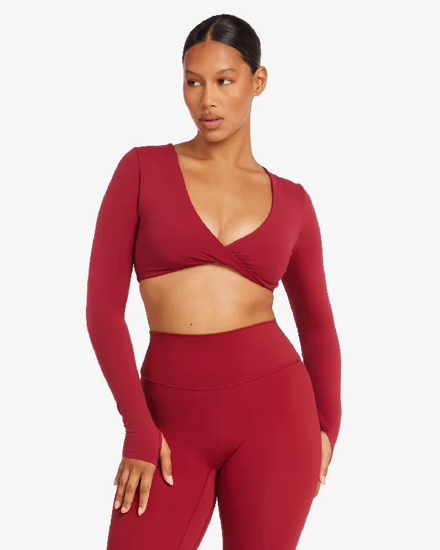 Gift Ideas Fade Sierra Long Sleeve Crop | Cherry