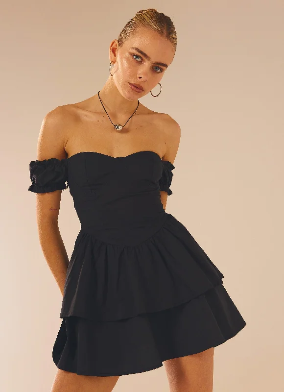 Spring Fling Sale Ready Or Not Corset Mini Dress - Black