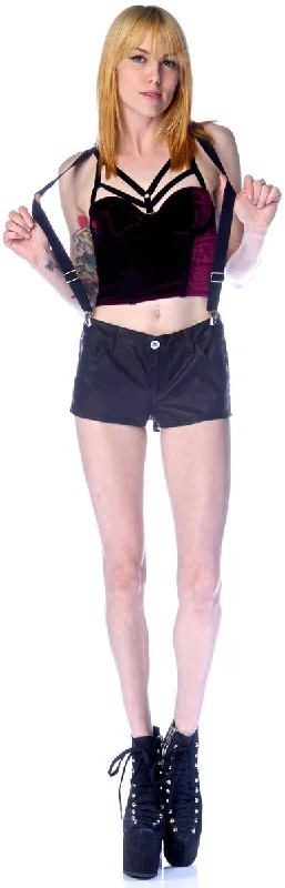 Evening Looks Trouble Suspender Vegan Shorts