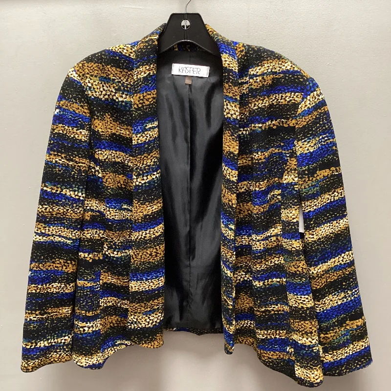 Blazer By Kasper In Blue & Yellow, Size: L