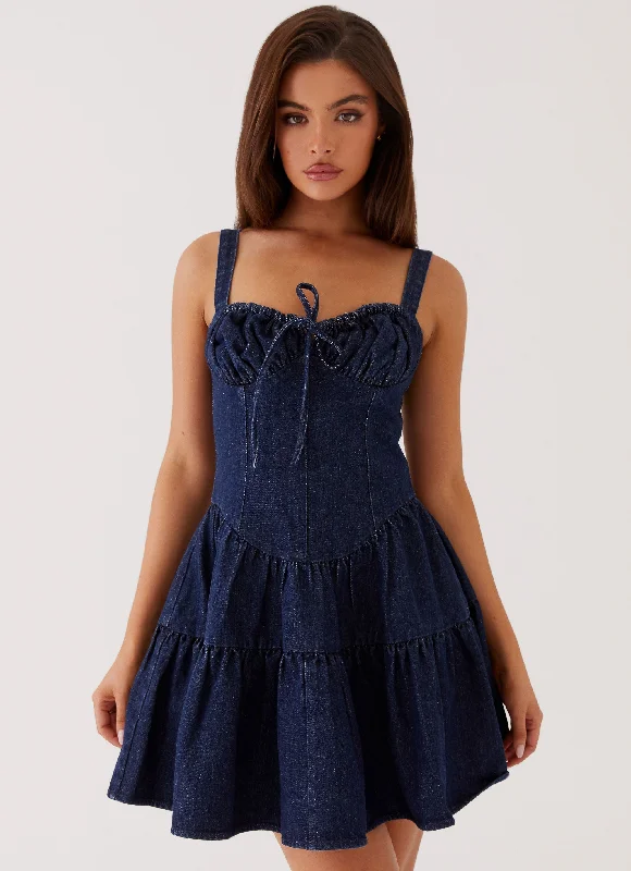 Casual Chic Clothing Lucie Denim Mini Dress - Indigo