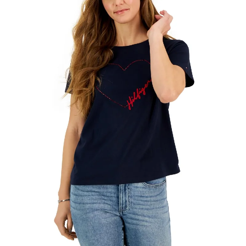 Massive Selection Sale Womens Embellished Short Sleeve T-Shirt