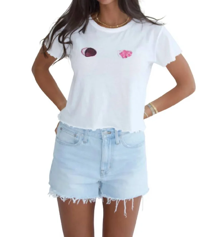 Current Trends Shell Baby Tee In White