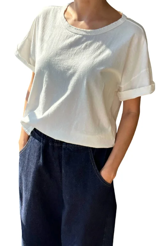 Stylish Basics Fille Tee In Clean White