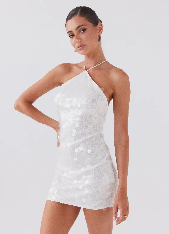 Boho - Chic Festival - Ready Style Glitz And Glamour Sequin Mini Dress - Crystal Cloud