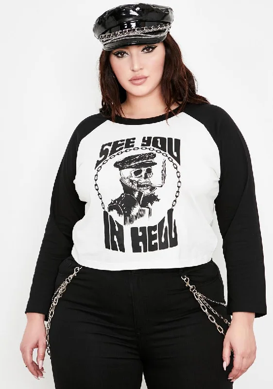 Score Big On Glamorous Red - Carpet Styles Raging Road To Hell Raglan Tee