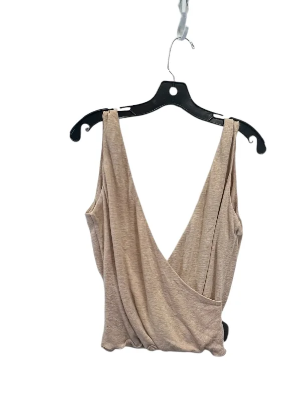 Top Sleeveless By Ina In Tan, Size: M