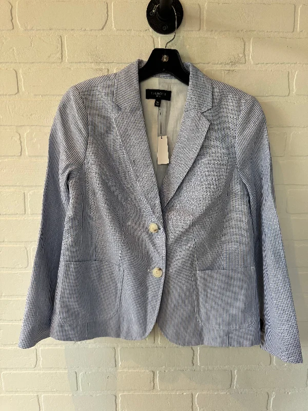 Blazer By Talbots In Blue & White, Size: Mp