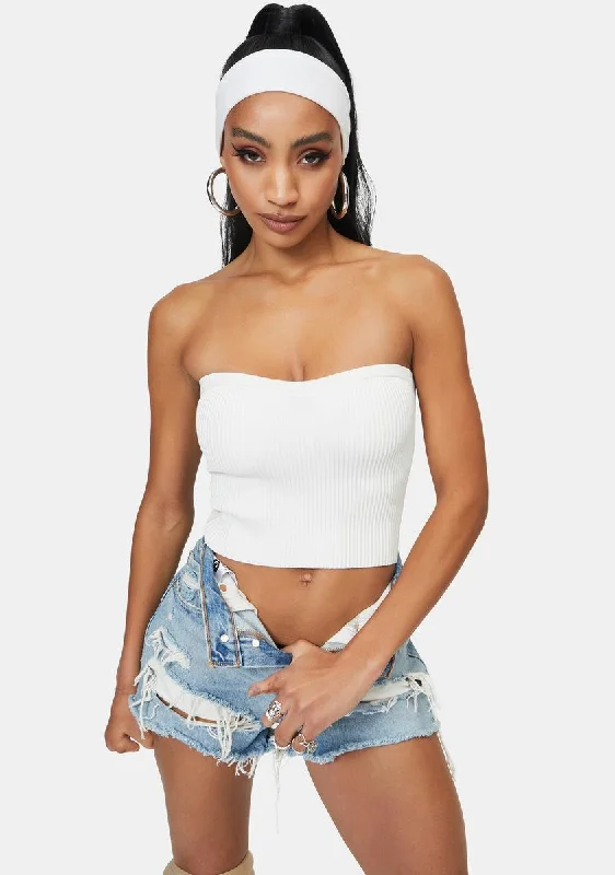 Fashion Frontiers Bliss Pop To The Top Sweater Tube Top