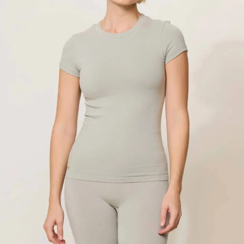 Formal Outfit Maia Micromodal Tee In Mirage Grey