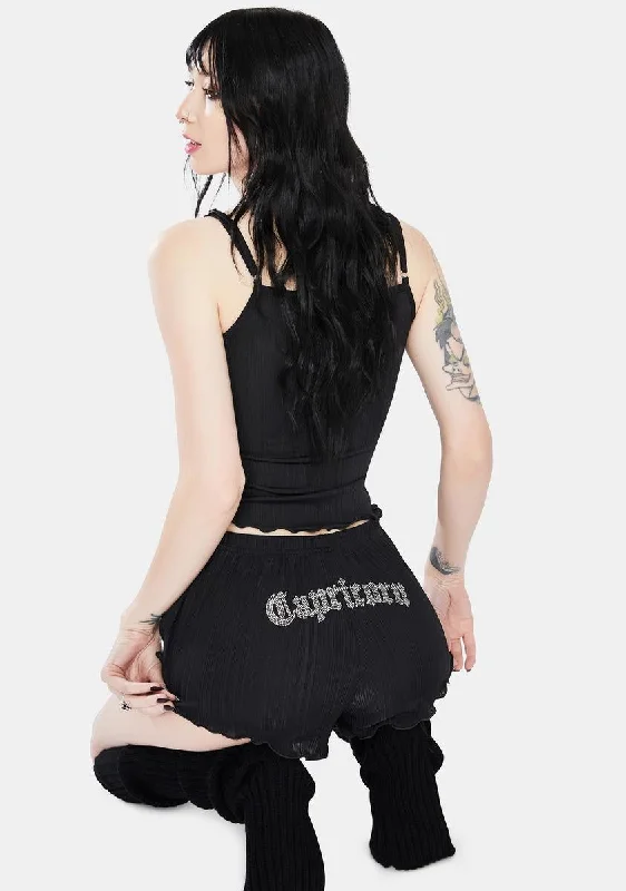 Unleash Your Fashion Need Instant Gratification Capricorn Ribbed Shorts