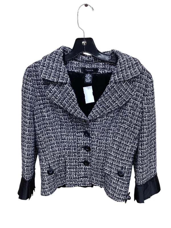 Blazer By Arden B In Black & White, Size: M