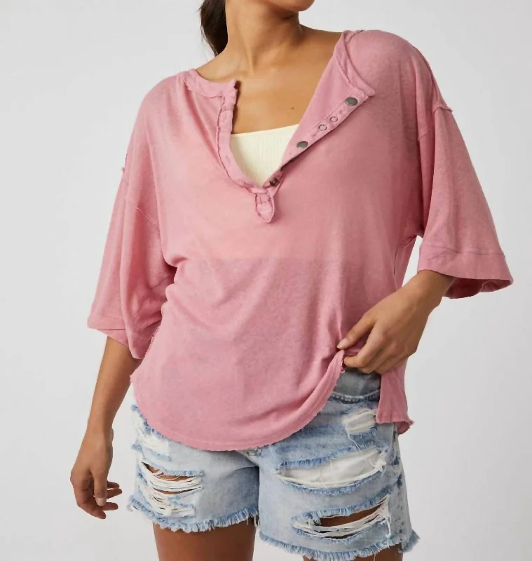 Hot Sale Care Maribell Henley Tee In Rosie