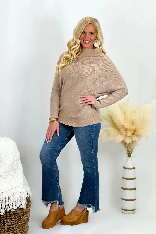 Budget Saver Oatmeal Turtle Neck Sweater