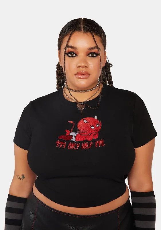 Final Clearance Plus Half Evil Baby Tee