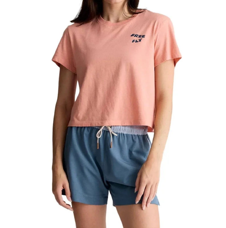 Seasonal Trend Twin Fin Tee In Heather Sunset