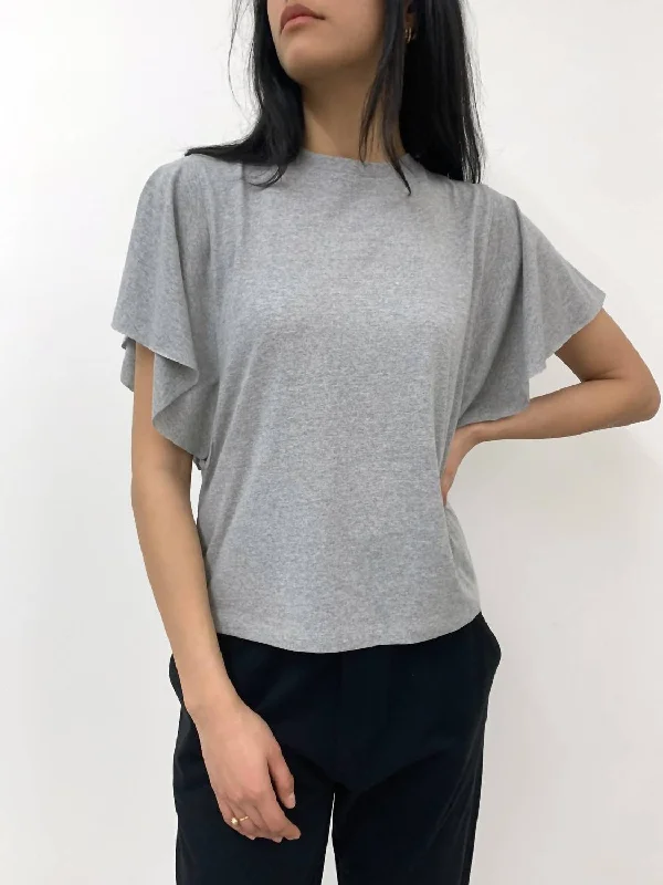 Flowy Fabric Jo Eco Tee In Eco Grey