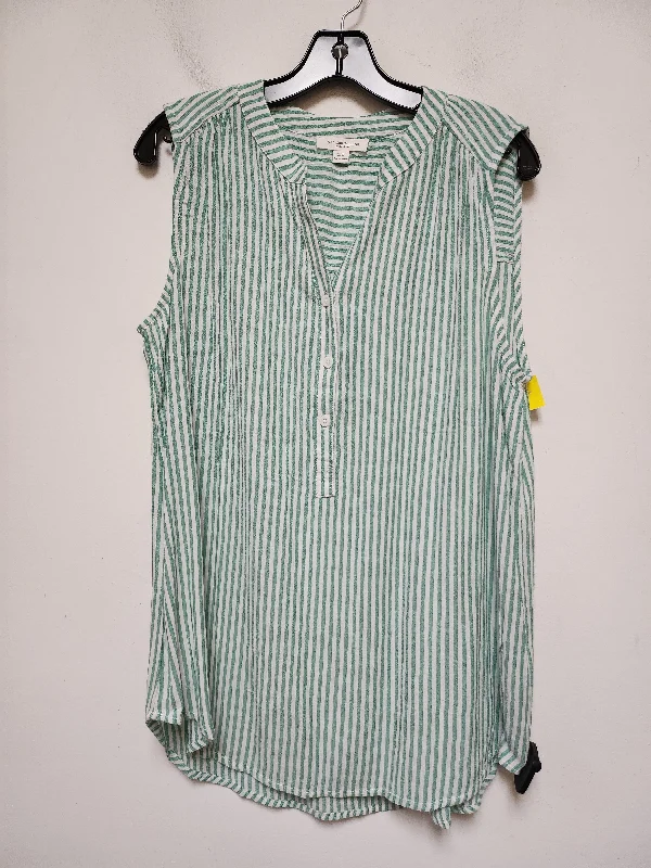 Top Sleeveless By Beachlunchlounge In Striped Pattern, Size: L