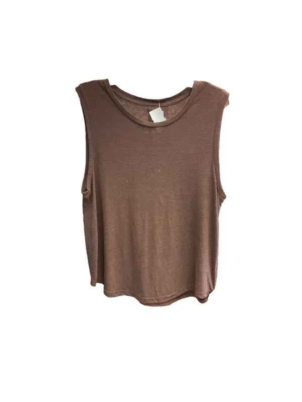 Top Sleeveless By Gap In Brown, Size: L