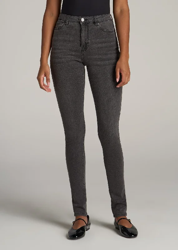 Fashion Forward Georgia HIGH RISE SKINNY Tall Women's Jeans in True Grit Grey