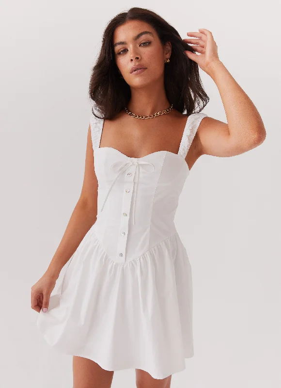 Buy More, Save More Rebel Heart Corset Dress - White