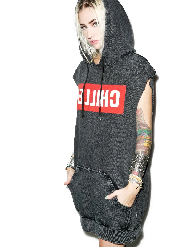 Redefining Women's Style Chiller Sleeveless Hooded Sweater