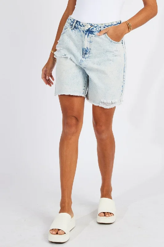 Cool Prices Denim Longline Denim Short Mid Rise