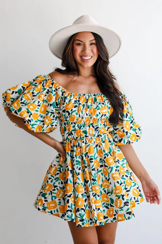 Celebrate With Big Savings FINAL SALE - Fairytale Days Yellow Floral Mini Dress