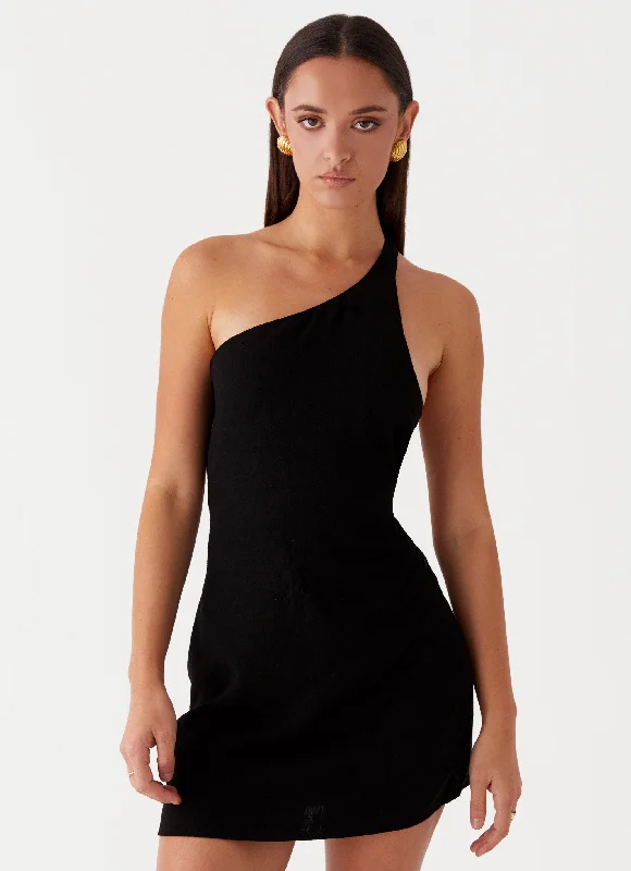 Style Revolution Emilee Tie Back Mini Dress - Black