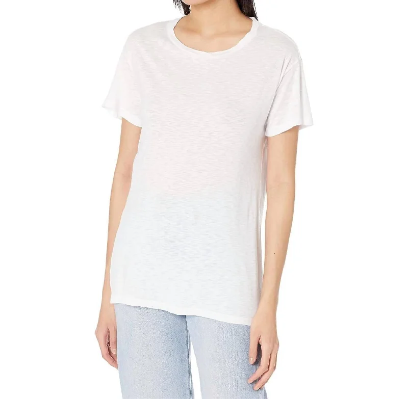 Flowing Silhouette Tyler Slub Boyfriend Tee In White