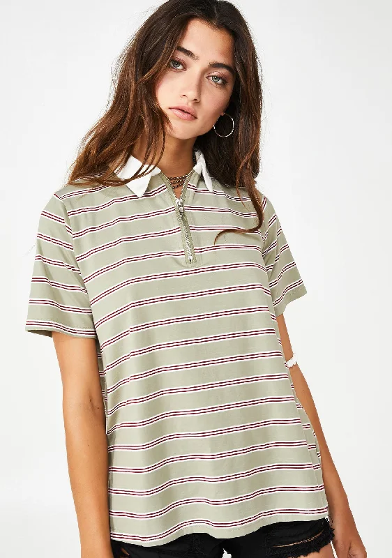 Chic & Cozy Apparel Olive Great Divide Polo Shirt