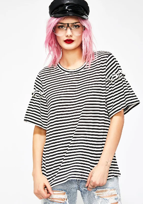 Classic Charm Midnight Soft Spot Striped Tee