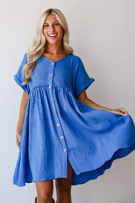 Today Only FINAL SALE - Momentous Cuteness Linen Babydoll Mini Dress