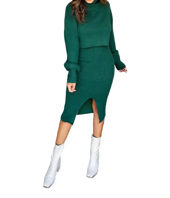 Trendy Fashion For Women Ashton Knit Pencil Skirt In Green