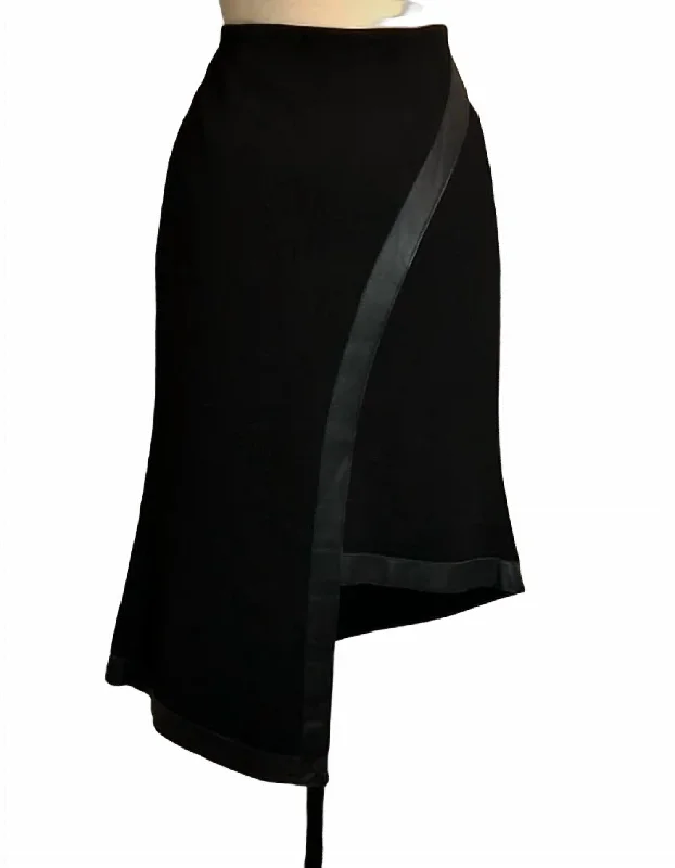 Fashion Deal Asymmetrical Skirt In Black