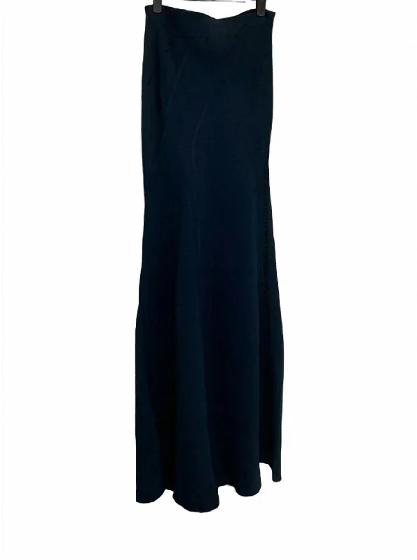 Special Occasion Wear Drape Bias Skirt In Blue