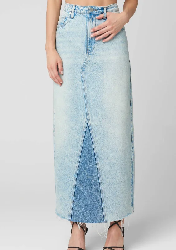 Trendy Fashion For Women Either Way Skirt In Denim Blue