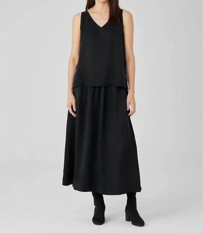 Fashion For Every Occasion Gathered Skirt In Black