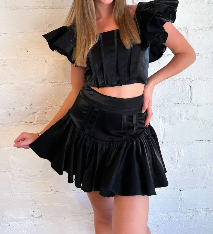 New Season Fashion Preview Hailey Cognac Skirt In Black