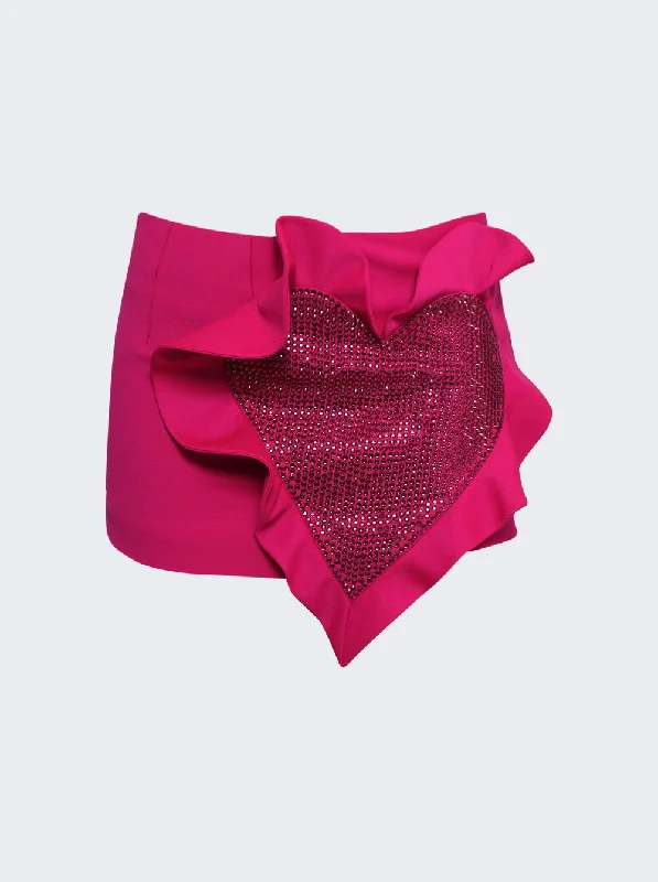 Wardrobe Update Heart Ruffle Mini Skirt