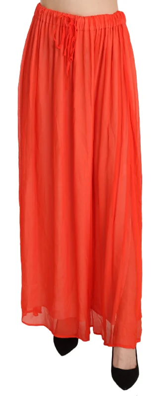 Art Deco Geometric Pattern Look Jucca  Crepe Pleated Trapeze Viscose Maxi Women's Skirt