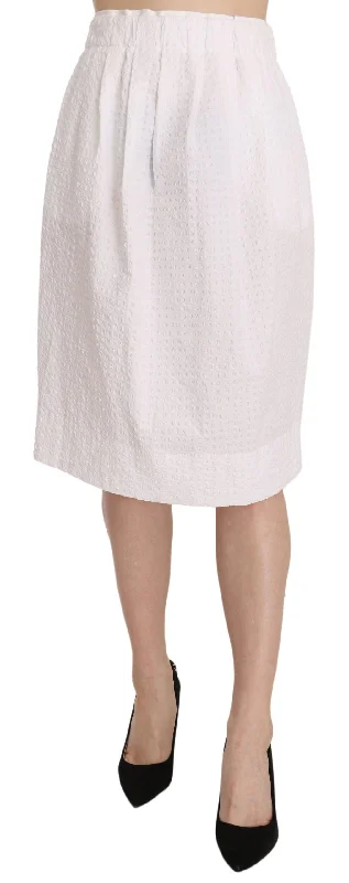 Mid Season Sale L'Autre Chose  Jacquard Plain Weave Stretch Midi Women's Skirt