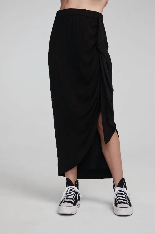 Big Discounts Lindsay Midi Skirt In Shadow Black