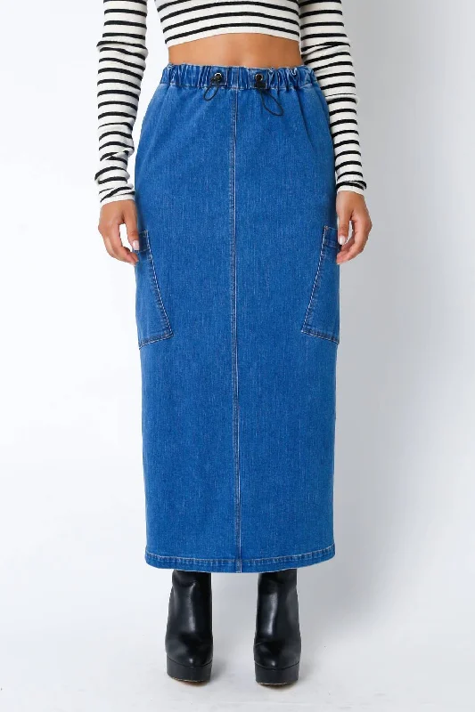 Huge Discounts This Week Parachute Skirt In Denim