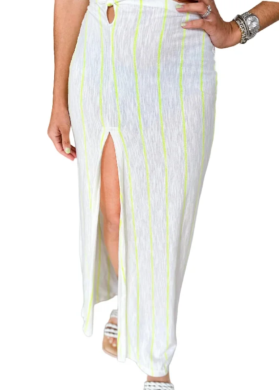 Seasonal Fashion Stevie Maxi Skirt In Glow Stripe