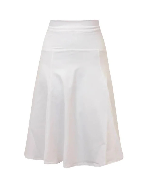 Chic Outfits Supplex 4 Panel Skirt In White