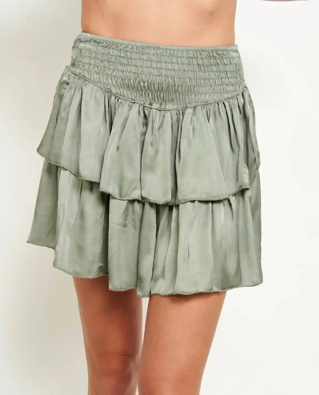 Exclusive Designer Collection Zaya Skirt In Military