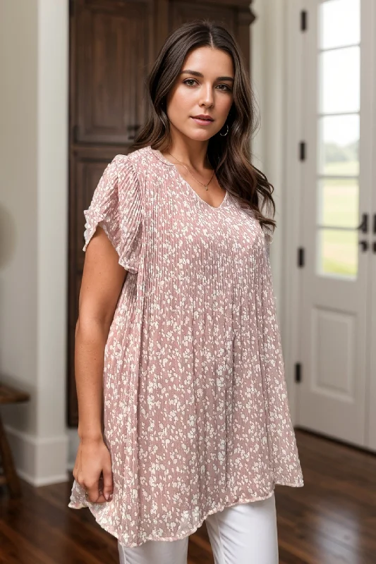 Inspired By You, Designed For You Shine in Mauve - Tunic