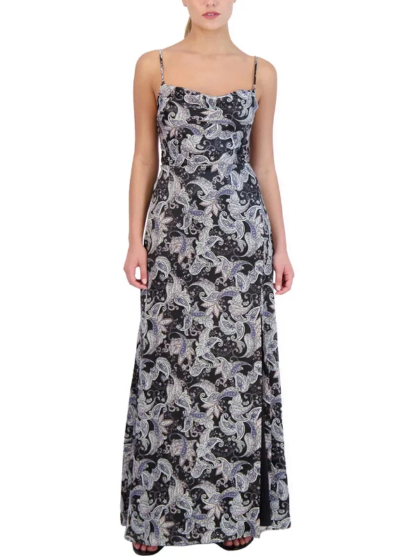 All Season Fashion Collection Womens Paisley Maxi Cocktail and Party Dress