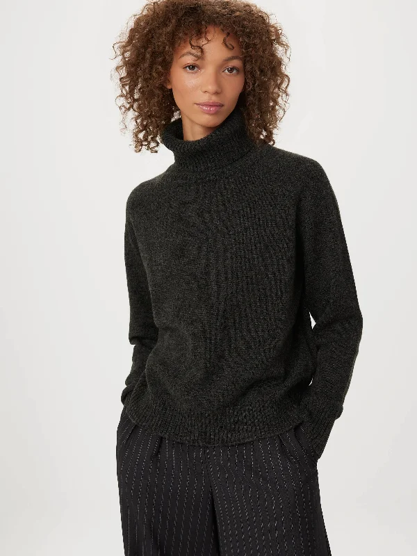 Trendy Fashion Sale The Yak Wool Turtleneck in Charcoal Grey